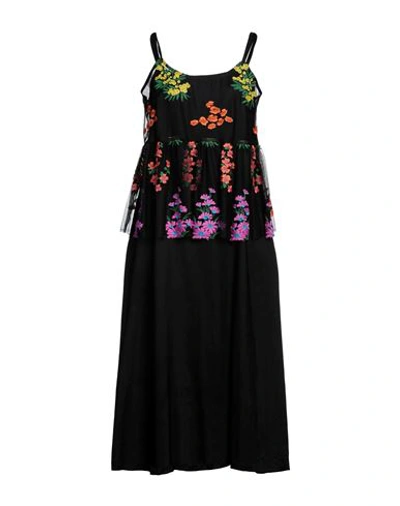 Shop Comme Des Garçons Woman Midi Dress Black Size M Polyester, Cupro