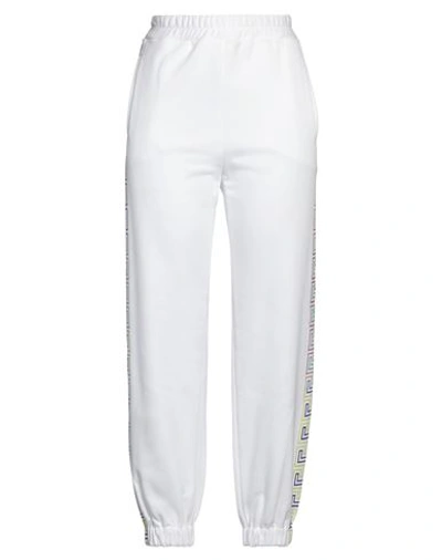 Shop Versace Woman Pants White Size 6 Cotton