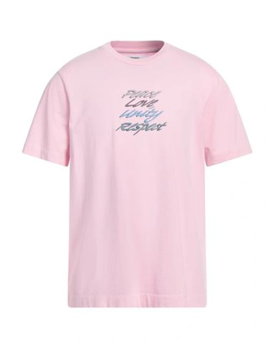 Shop Grifoni Man T-shirt Pink Size M Cotton