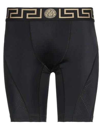 Shop Versace Man Leggings Black Size Xl Polyamide, Elastane, Polyester
