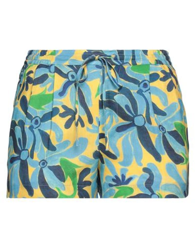 Shop Marni Woman Shorts & Bermuda Shorts Yellow Size 4 Linen, Viscose