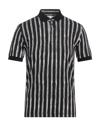 Shop Dolce & Gabbana Man Polo Shirt Black Size 40 Cotton