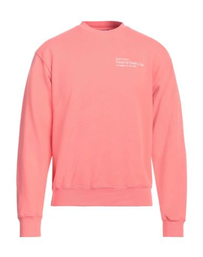 Shop Sporty And Rich Sporty & Rich Man Sweatshirt Coral Size S Cotton In Red