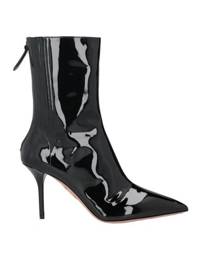 Shop Aquazzura Woman Ankle Boots Black Size 7 Leather