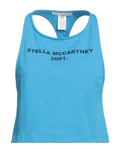 Shop Stella Mccartney Woman Top Azure Size M Cotton In Blue