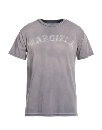 Shop Maison Margiela Man T-shirt Dove Grey Size S Cotton