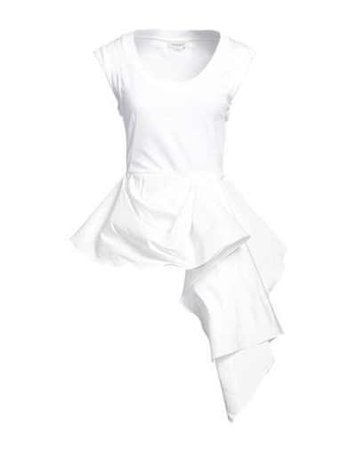 Shop Alexander Mcqueen Woman Top White Size 6 Cotton, Polyester