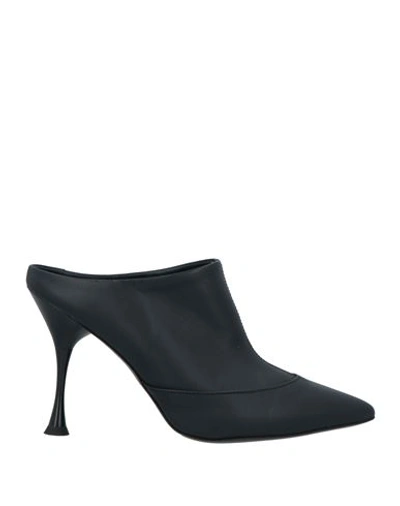 Mariæn Woman Mules & Clogs Black Size 7 Leather In Black