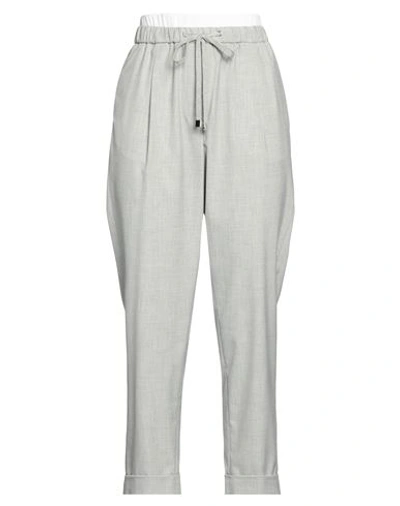 Shop Peserico Easy Woman Pants Light Grey Size 6 Polyester, Viscose, Elastane, Cotton