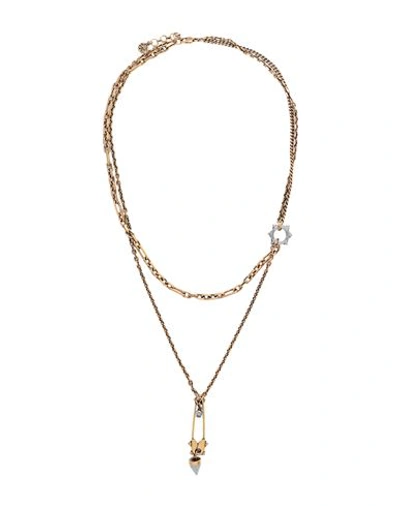 Shop Alexander Mcqueen Woman Necklace Gold Size - Metal