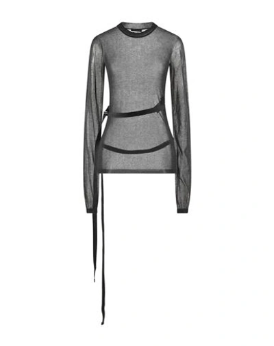 Shop Ann Demeulemeester Woman Sweater Black Size M Cotton, Polyamide