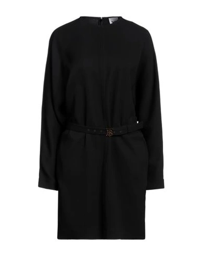 Shop Burberry Woman Mini Dress Black Size 4 Silk, Elastane