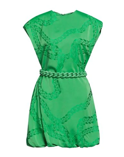 Shop Stella Mccartney Woman Mini Dress Acid Green Size 4-6 Viscose, Silk