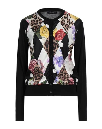 Shop Dolce & Gabbana Woman Cardigan Black Size 6 Cashmere, Silk, Polyamide