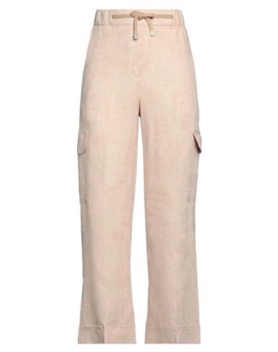 Shop Choses Woman Pants Beige Size 8 Linen, Cotton