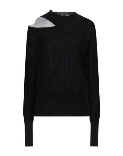 Shop Stella Mccartney Woman Sweater Black Size L Wool, Polyamide, Elastane