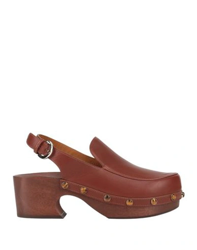 Shop Chloé Woman Mules & Clogs Tan Size 7 Soft Leather In Brown