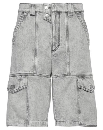 Shop Isabel Marant Man Denim Shorts Grey Size 33 Cotton