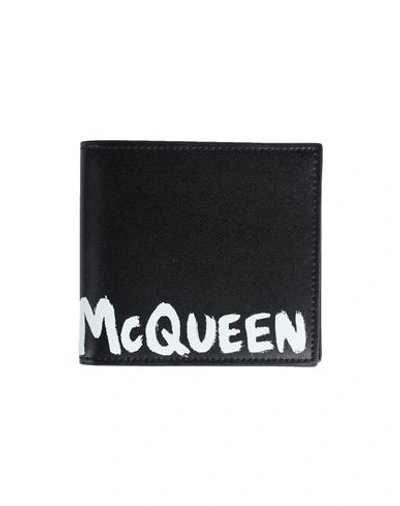 Shop Alexander Mcqueen Man Wallet Black Size - Soft Leather