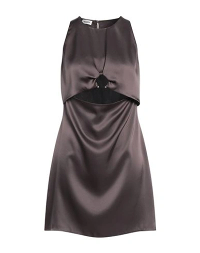 Shop Nanushka Woman Mini Dress Dark Brown Size M Triacetate, Polyester