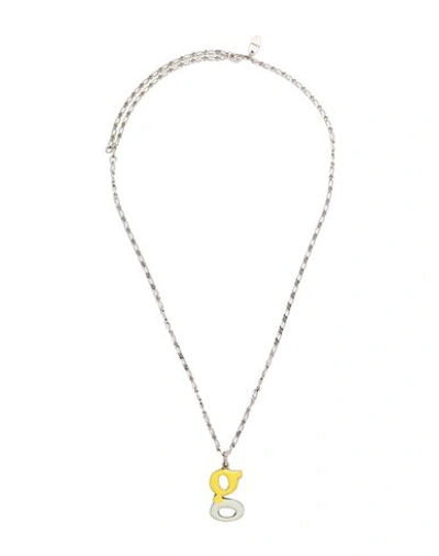 Shop Chloé Woman Necklace Yellow Size - Metal