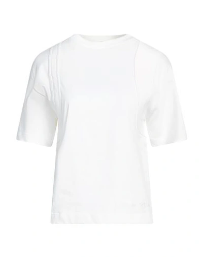 Shop Alexander Mcqueen Woman T-shirt Ivory Size 0 Cotton, Polyester In White