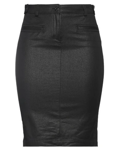 Shop Tom Ford Woman Midi Skirt Black Size 12 Cotton, Elastane