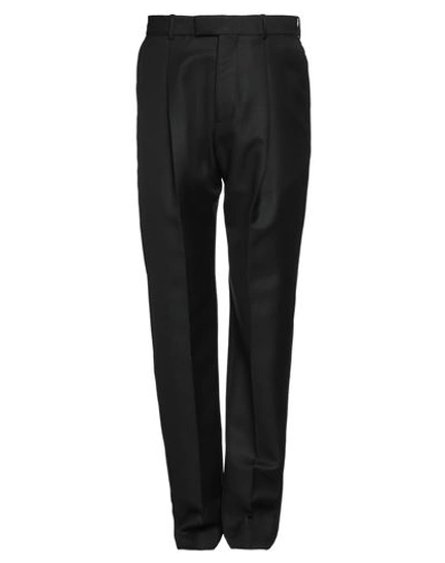 Shop Alexander Mcqueen Man Pants Black Size 36 Wool, Mohair Wool