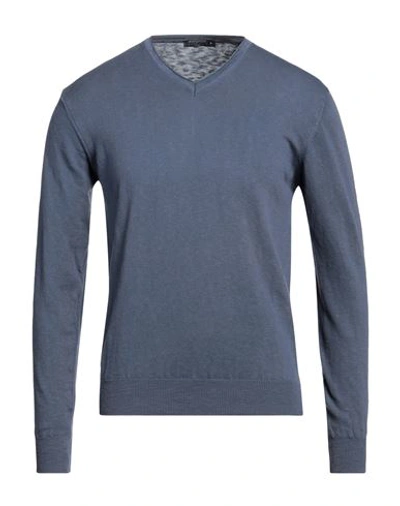 Shop Avignon Man Sweater Slate Blue Size M Cotton
