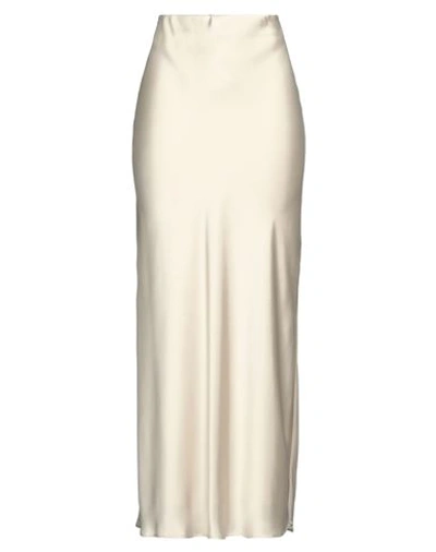Shop Brunello Cucinelli Woman Maxi Skirt Beige Size 12 Polyester