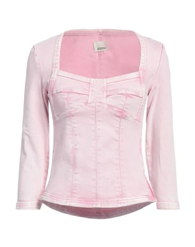 Shop Isabel Marant Woman Top Pink Size 10 Cotton, Elastane