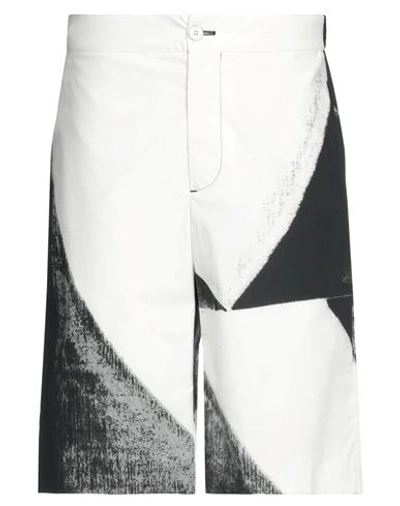 Shop Alexander Mcqueen Man Shorts & Bermuda Shorts White Size 33 Cotton