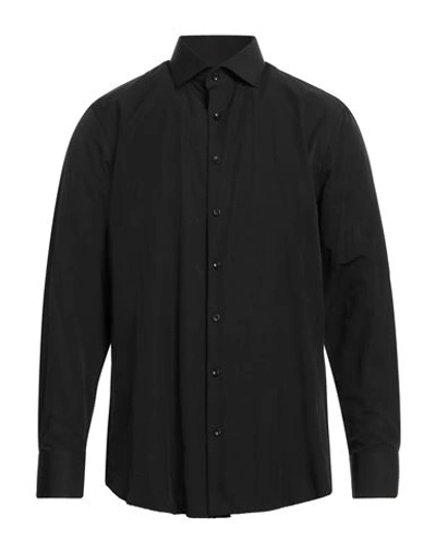 Shop Egon Von Furstenberg Man Shirt Black Size 17 Cotton