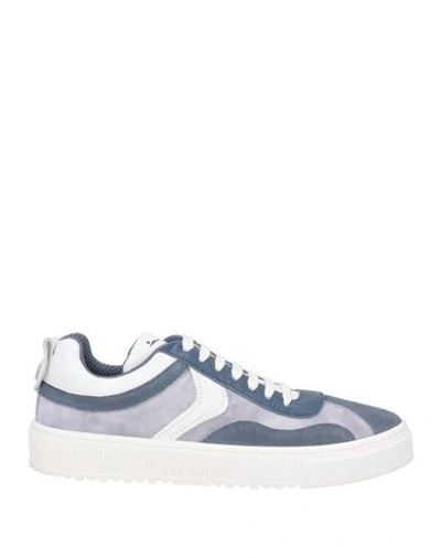 Shop Voile Blanche Man Sneakers Slate Blue Size 9 Calfskin