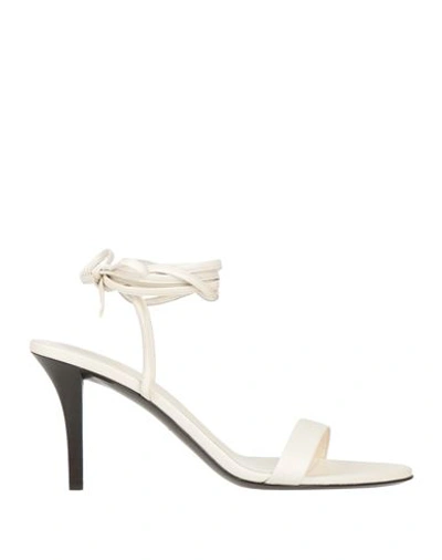 Shop The Row Woman Sandals Cream Size 8 Soft Leather In White