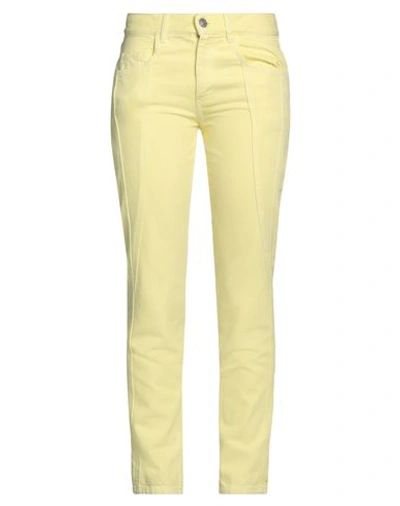Shop Isabel Marant Woman Jeans Yellow Size 8 Cotton