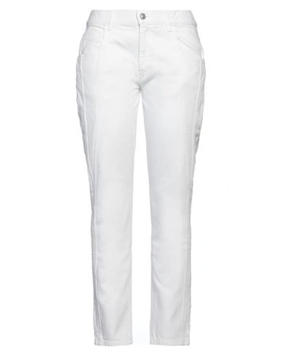 Shop Isabel Marant Woman Jeans White Size 10 Cotton