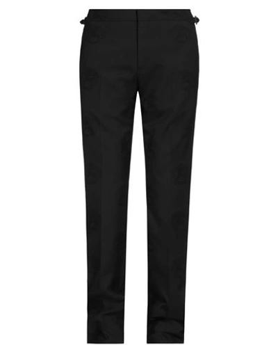 Shop Burberry Man Pants Black Size 34 Wool, Cotton