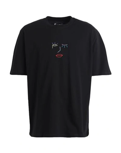 Shop Encré. Man T-shirt Black Size S Cotton