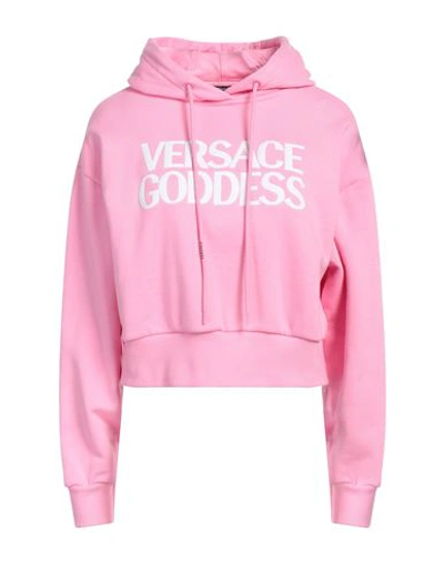 Shop Versace Woman Sweatshirt Pink Size 6 Cotton, Elastane