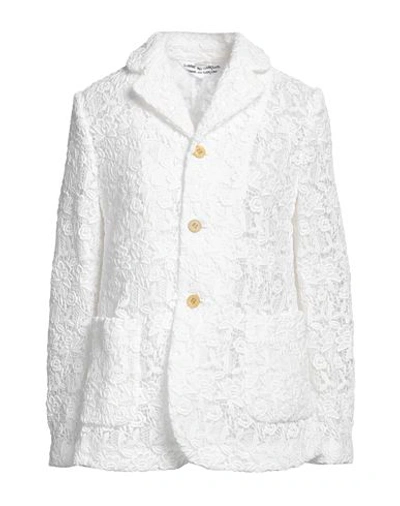 Shop Comme Des Garçons Woman Blazer White Size S Polyester