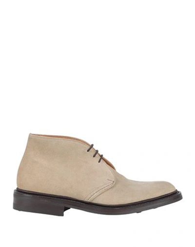Shop Tricker's Man Ankle Boots Beige Size 12.5 Leather
