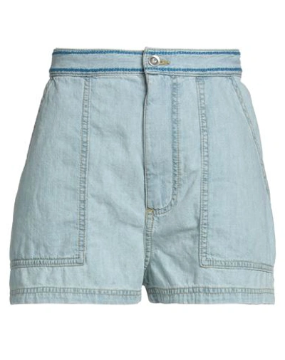 Shop Marni Woman Denim Shorts Blue Size 8 Cotton