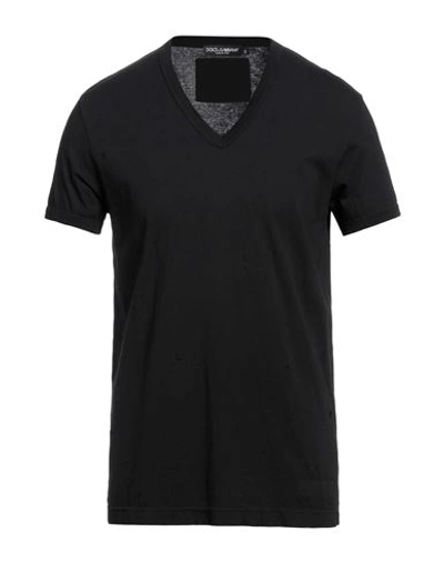 Shop Dolce & Gabbana Man T-shirt Black Size 42 Cotton