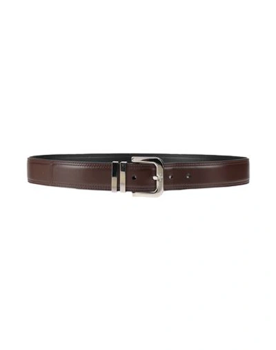 Shop Valentino Garavani Man Belt Dark Brown Size 39.5 Leather