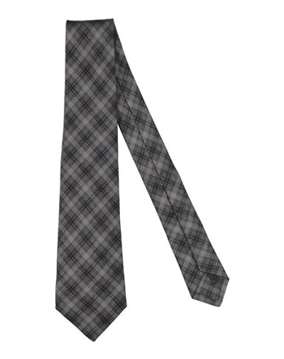 Shop Kiton Man Ties & Bow Ties Grey Size - Silk