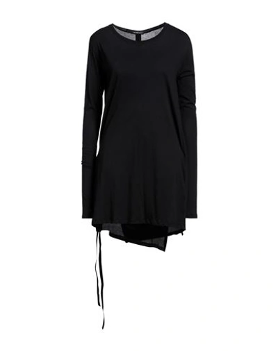 Shop Ann Demeulemeester Woman Mini Dress Black Size L Cotton