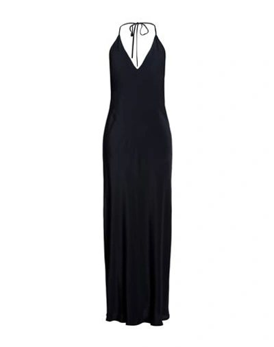 Shop Lardini Woman Maxi Dress Midnight Blue Size 8 Acetate, Silk