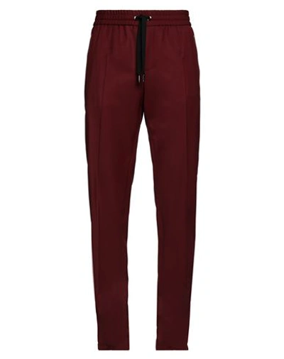 Shop Dolce & Gabbana Man Pants Burgundy Size 34 Cotton, Elastane In Red