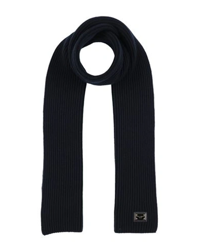 Dolce & Gabbana Man Scarf Midnight Blue Size - Cashmere In Blue